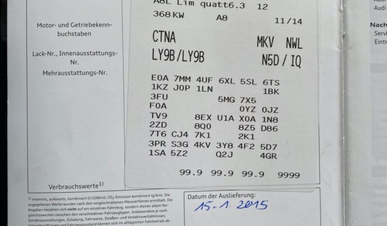 AUDI A8 L 6.3 W12 FSI quattro tiptronic pieno